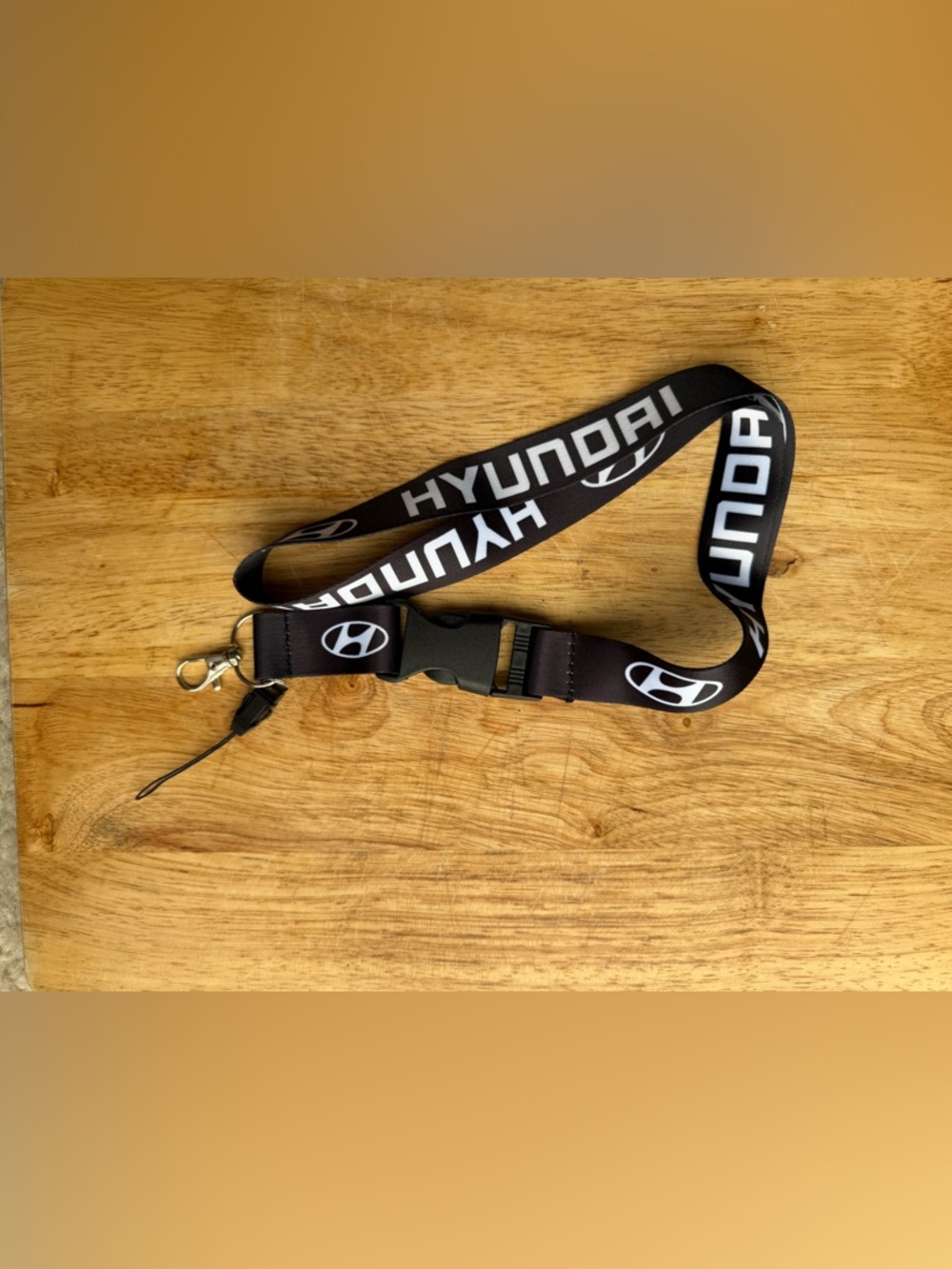 Hyundai Black Logo Lanyard
